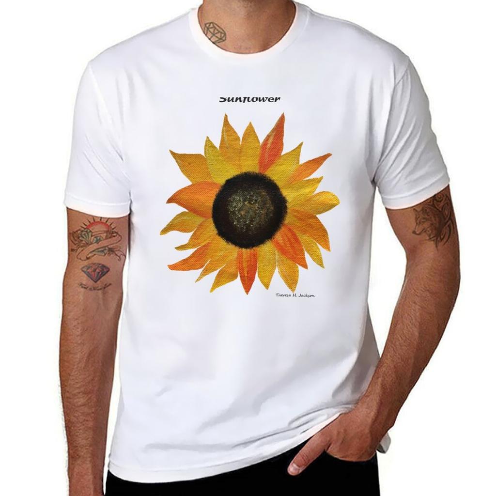 Pretty Sunflower Tshirt Durable Work Wear Tshirt