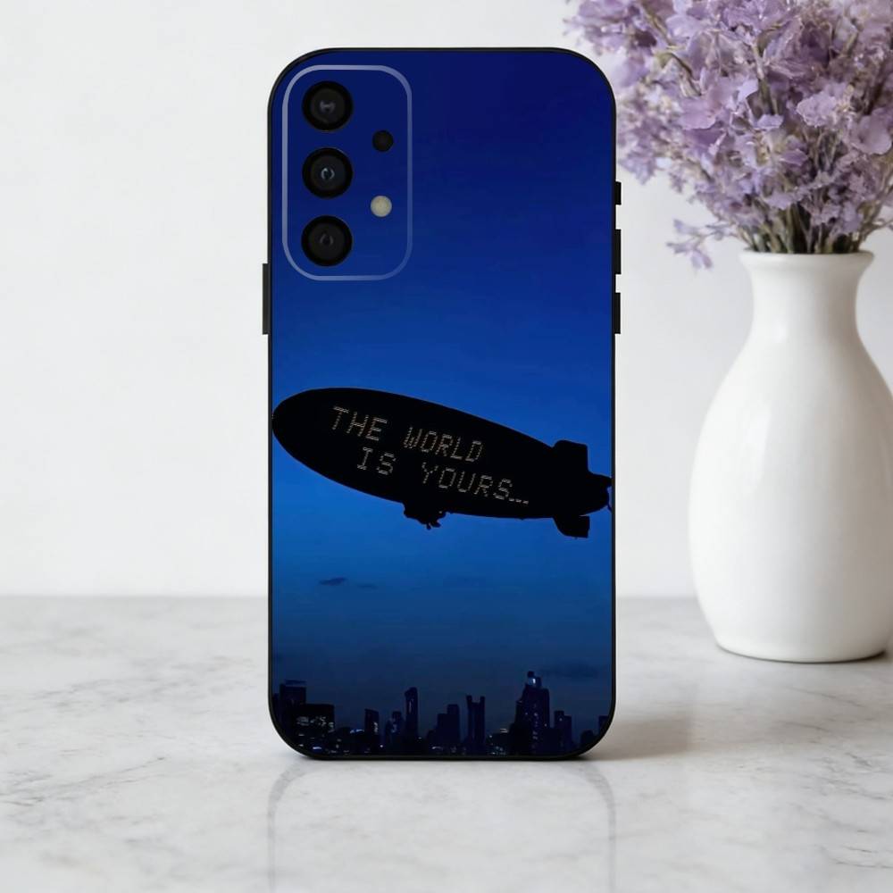 T-The World Is Yours S-Scarfaces Phone Case For Samsung Galaxy A73,A72,A71,A70,A53,A52,A51,Soft Silicone Black Cover