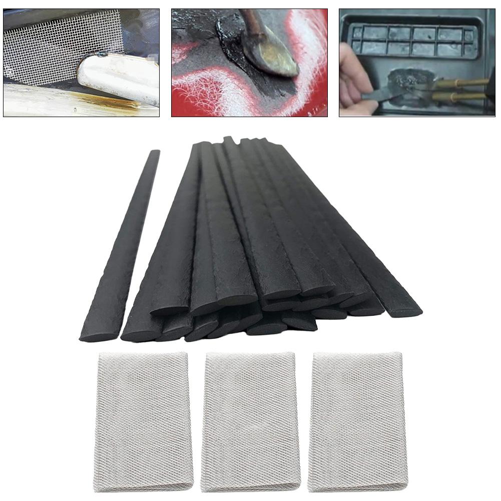 Thermoplastic Repair Kit 10 Plastic Welders with Extra Mesh SuFor PPort