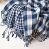 Luxury Brand Plaid Scarves Cotton Shawls Lovers Winter Warm Plaid Shawl Double Layers Tassel Scarves