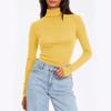 Women's Turtleneck Long Sleeve Shirts Fall Fashion Basic Thermal Underwear Tops Winter Clothes Turtleneck Top, Slim Fit Stretchy Mock Neck Shirt S-5XL