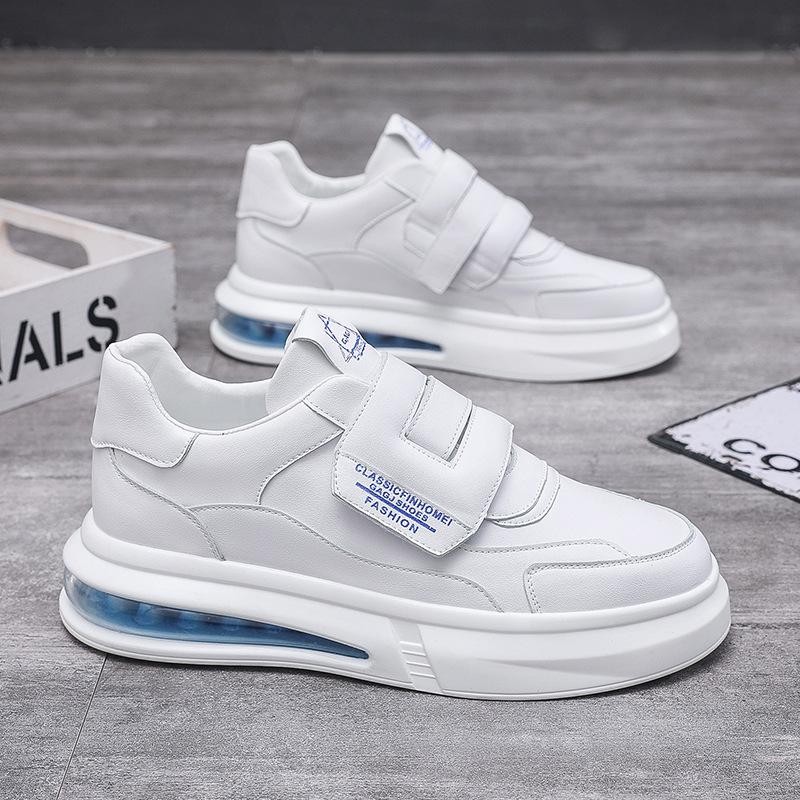 

Обувь для мальчиков, универсальная, трендовая, на воздушной подушке, белые туфли, мужская обувь на платформе, белые модные туфли, ленивые туфли, пятно 42