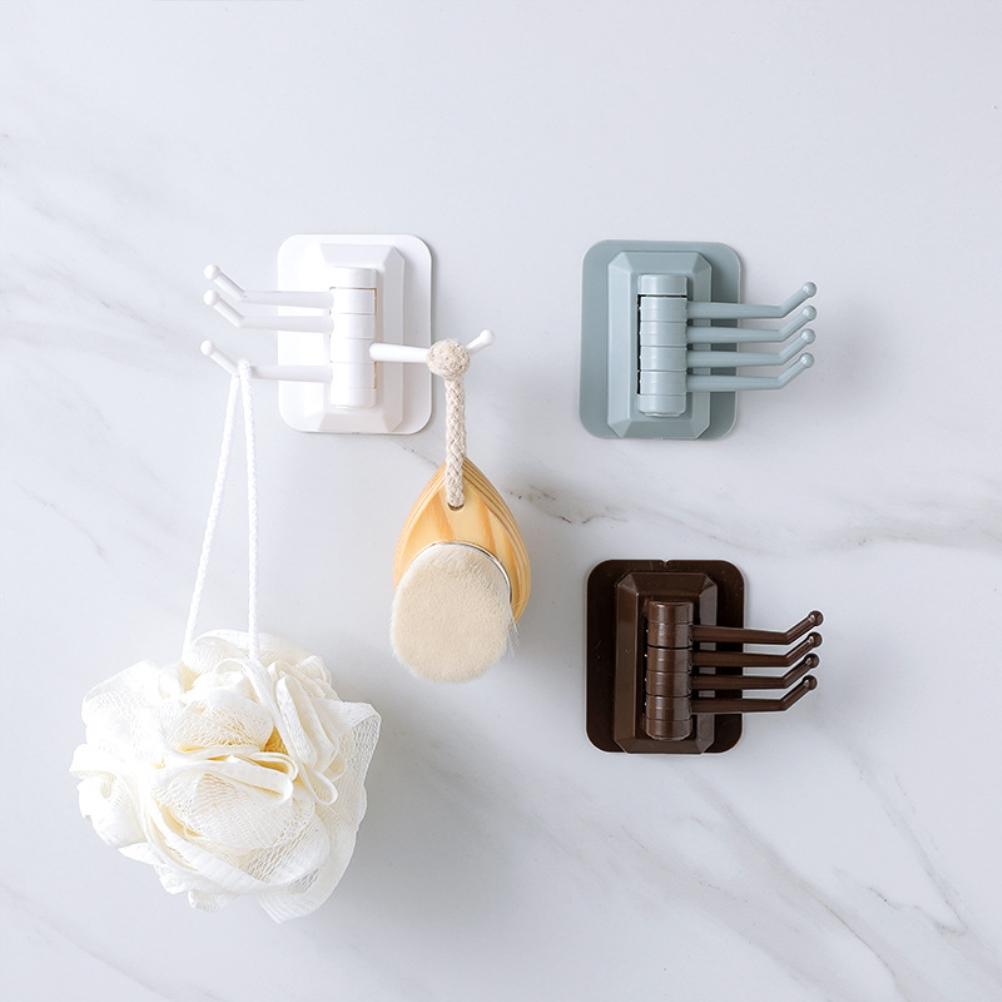 Rotate Sticky Hook Household Strong Punch Free Hook Multifunctional Hook Rack for Bathroom Wall Sticker Hook