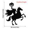 Horror Party Supplies Scary Witch Halloween Home Decor Removable Door Wall Decoration Scrubbed Halloweens Stickers Black Durable