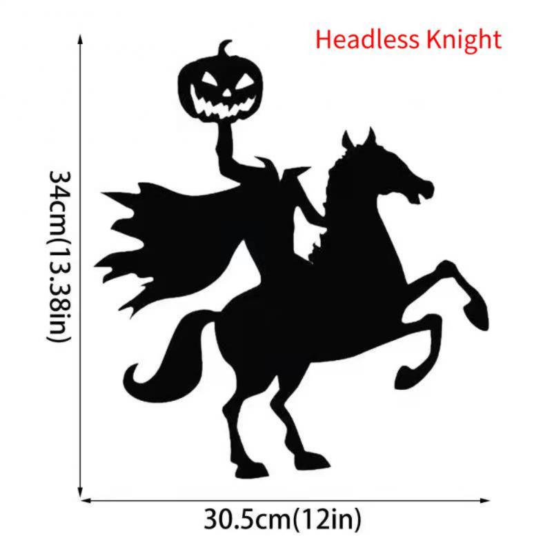 Halloween  Sticker Scary Witch Halloween Home Decor Halloweens Stickers Door Wall Decoration Scrubbed Horror Party Supplies Pvc