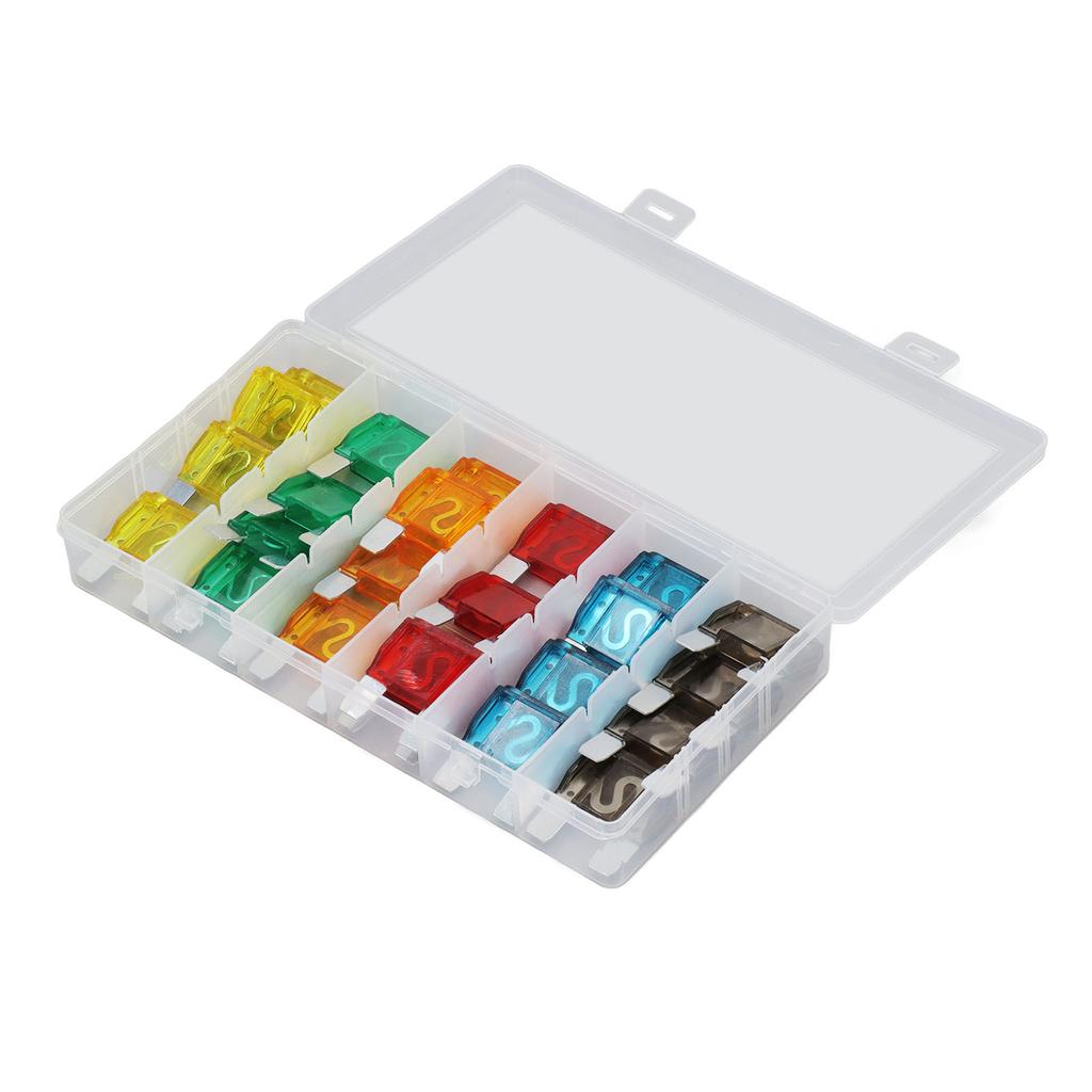 24PCS Car Blade Fuses Zinc Alloy Fuse Assortment Set Automobile Parts 20A 30A 40A 50A 60A 70A