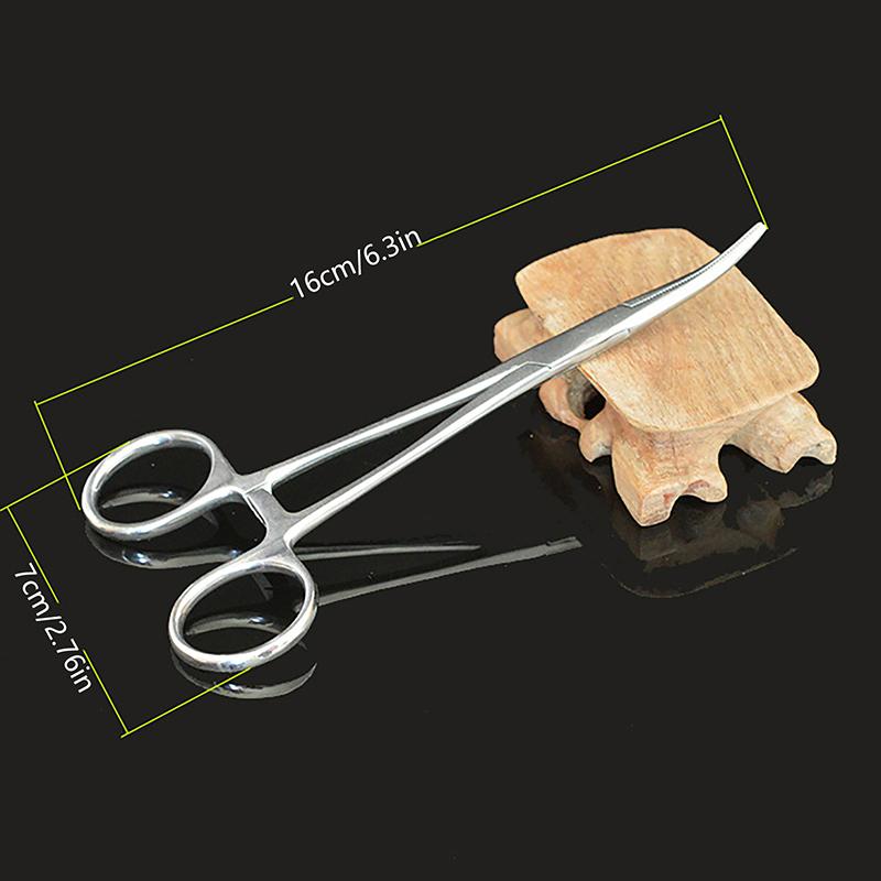 New 1pcs Stainless Steel Hemostatic Forceps Surgical Forceps Tool Hemostat Locking Clamps Forceps Fishing Pliers