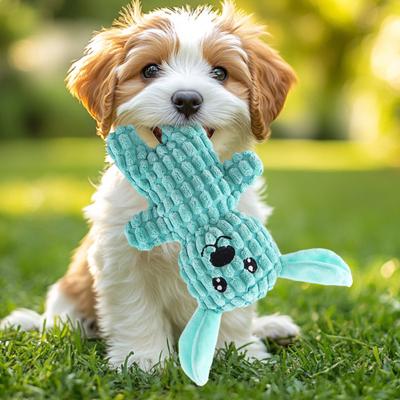 Dog Squeaky Toy Stuffed Animal Plush Dog Toy with Crinkle Paper for Puppy Small Dogs Tough Dog Chew Toy for Aggressive Chewer