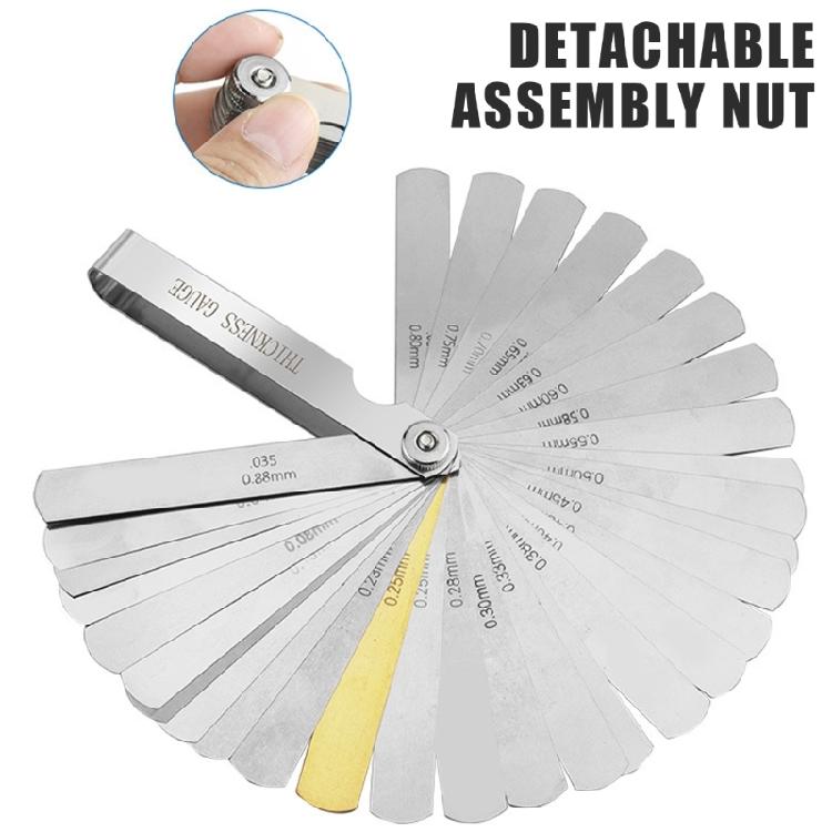 High Durability Stainless Steel Feeler Gauge Set with Double Scale Marking for Precise Tasks in Engineering and Repair