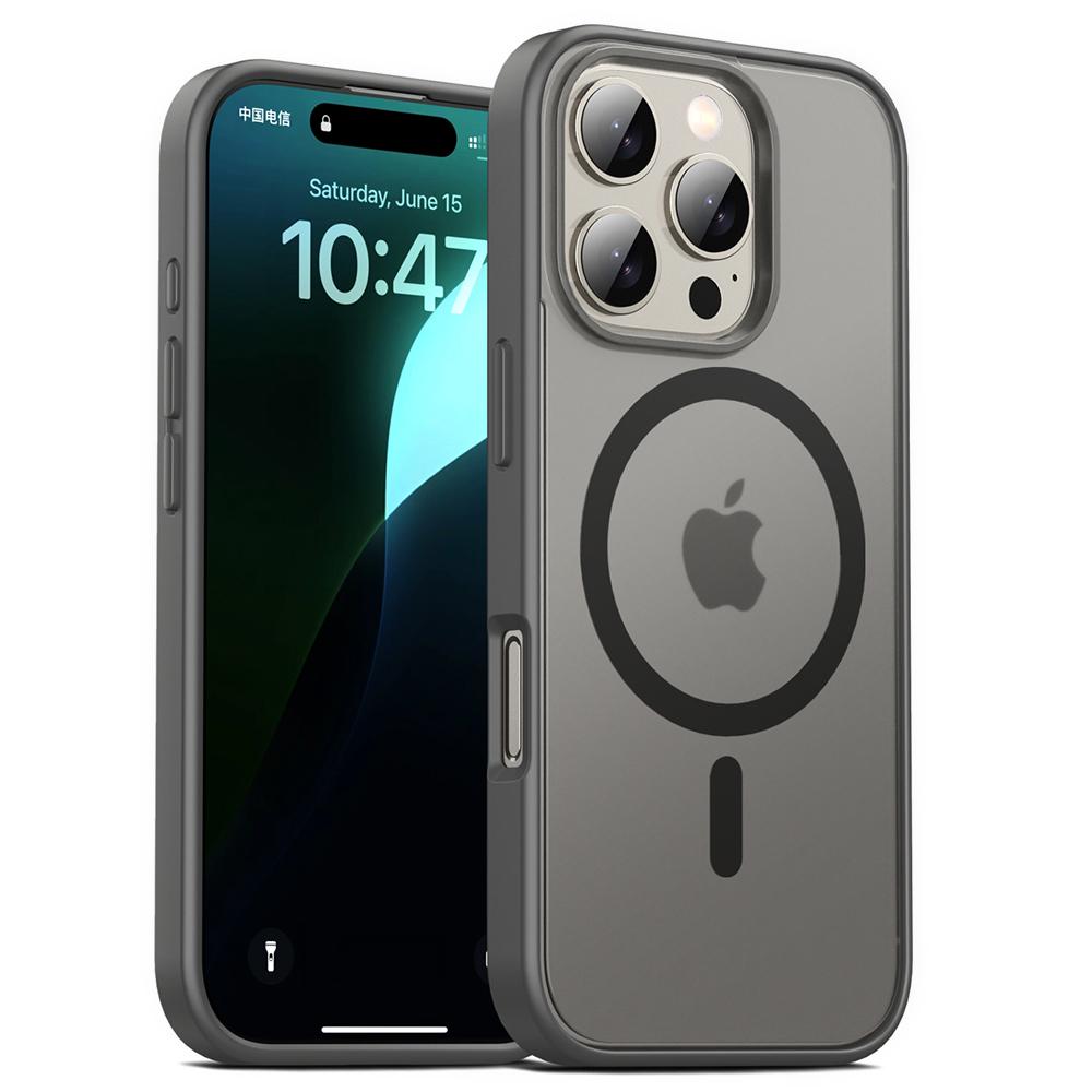For iPhone 16 Pro Case Matte PC+TPU Phone Cover Compatible with MagSafe