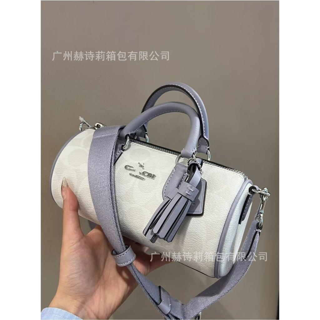 Koujia's New Lacey 19 Pen Holder Bag, European and American Retro-coated Presbyopia Shoulder Messenger Bag, Portable Cylinder Bag.