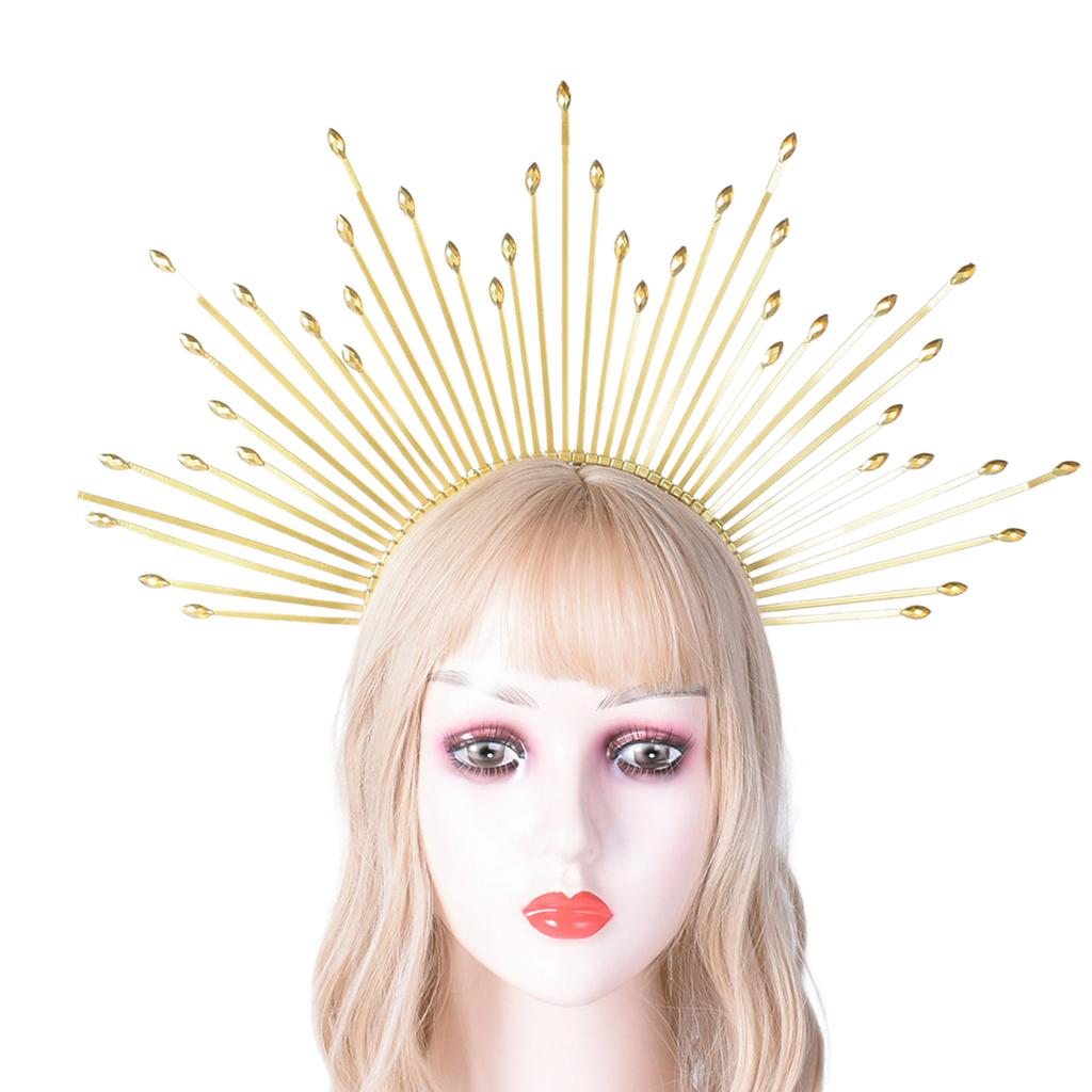 Heiligenschein Stirnband Hochzeit Haarband Stilvolles Haaraccessoire für Partys und Cosplay Multifunktionales DIY Sonnenstirnband Schmuck