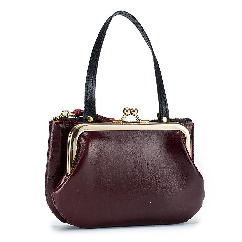 New Retro Creative Storage Gold Bag Japanese Handmade Change Bag Mini Double-layer Clip Bag Coin Bag
