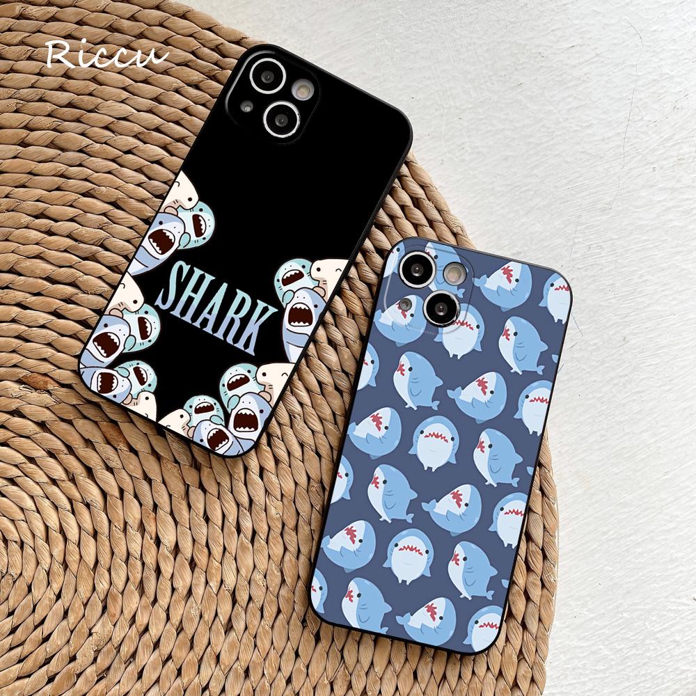 New Grinning Shark Phone Case 14 11 12 Pro 8 7 14 Plus 2020 X Pro 14 MAX 13 MINI XR XS Soft iphone 14 Cartoon Shark Phone Covers