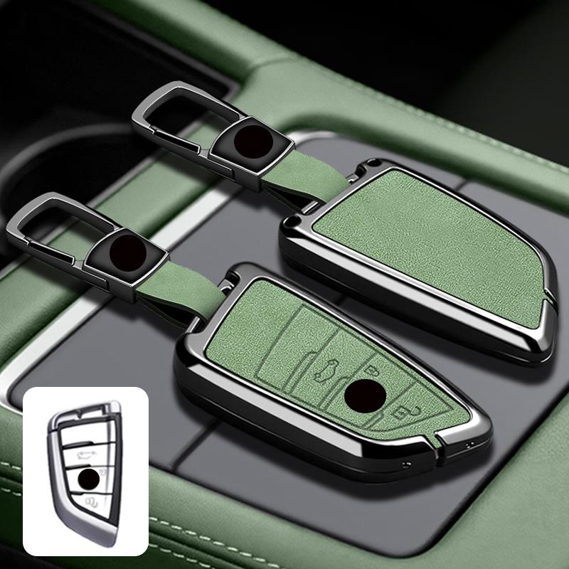 Zinc Alloy Leather Car Key Case For Bmw F20 G20 G30 X1 X3 X4 X5 G05 X6 X7 G11 F15 F16 G01 G02 F48 M3 M4 Keychain Accessories