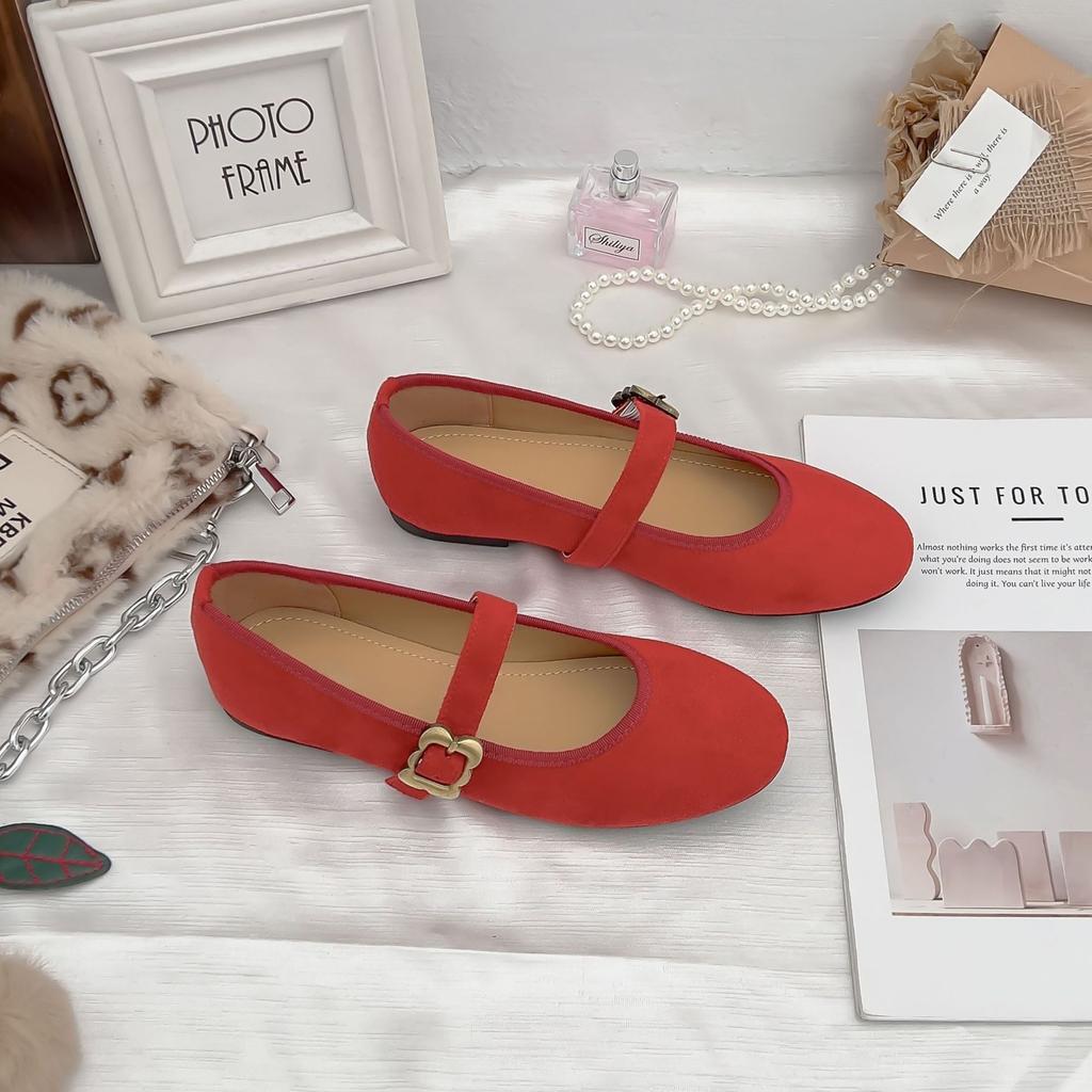 2025 summer new small round head casual style flat shoes women wear versatile light mouth single shoes one word with work shoes