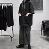 Summer and Autumn Hooded Short-sleeved T-shirt Men's Korean Version Half-sleeved Sweater Men's All-match Student Loose Hooded 5-point Sleeve Top