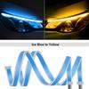 2Pcs Start Scan DRL Car Daytime Running Light Flexible Waterproof LED Strip Sequential Turn Signal Light For Auto Headlight 12V