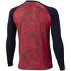 MIZUNO Global Elite Graphic Undershirt Long 12JADP88 Size L Red Baseball/Softball (Low Neck, Sleeve)