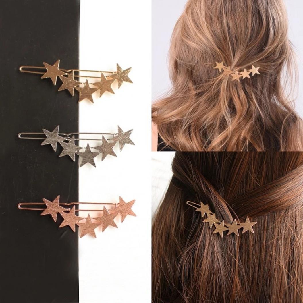

Женщины Девушка Мода Пятиконечная звезда Шпилька Заколка Аксессуары Для головных уборов
