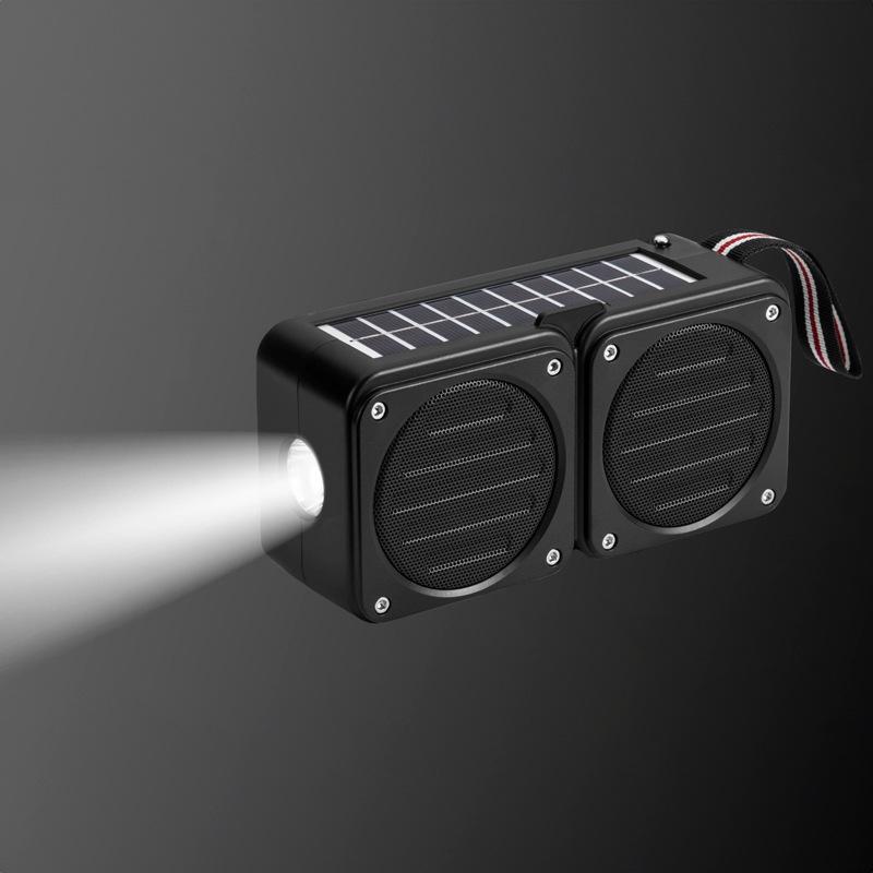 F30 Dual Solar Bluetooth Speaker: Portable Outdoor Wireless Speaker with Radio & Stand