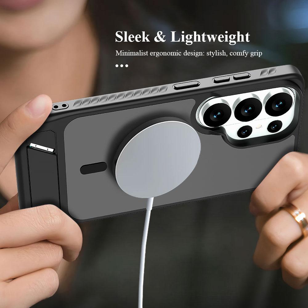 For Samsung Galaxy S26 Ultra Case Stand Cover Magnetic Case PC+Tpu Lens Protection For Samsung Galaxy S26 Ultra