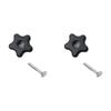 Handle Bolt Set Plum Shaped Handle 1 Bolt and 1 Handle Replacement Compatible with Lawn Mowers Snow Blowers Black