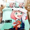 SPY×FAMILY Bedding Set Anime Anya Forger Quilt Cover Single Double Size With Pillowcase Boys Girls Bedspread