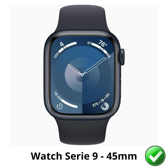 Protection écran pour Watch Serie 9 - 45mm [Pack 6] Film Plastique Protecteur Résistant Ultra Mince Phonillico