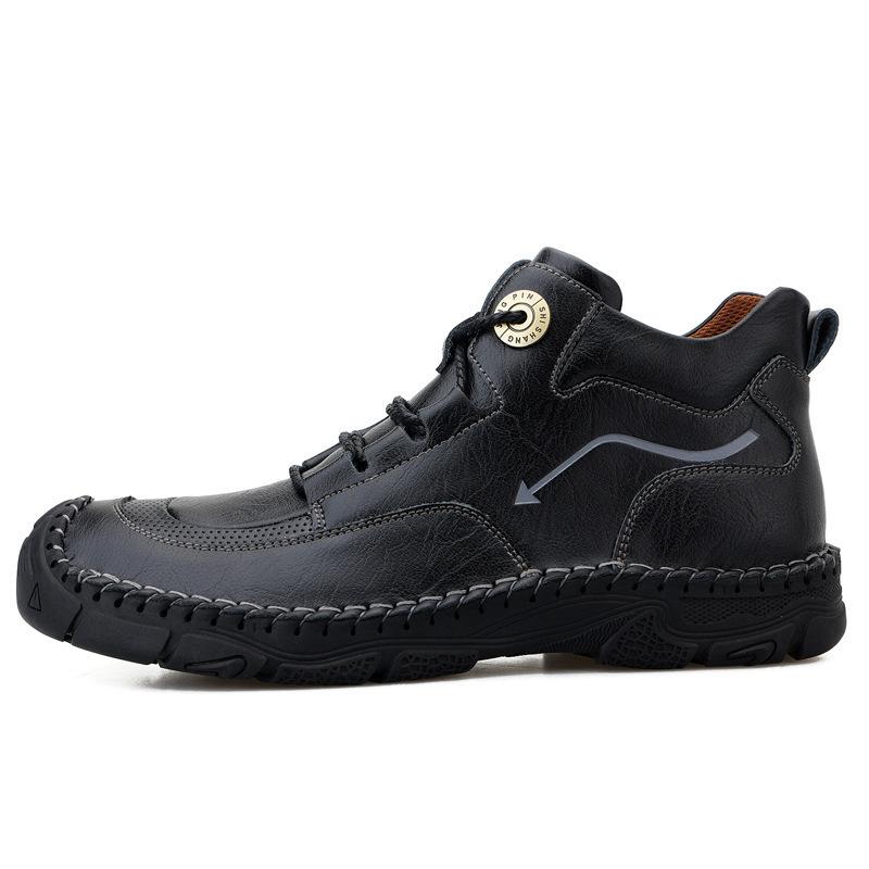 Foreign trade large size Martin boots men's new winter outdoor knight boots high top leather mountaineering boots short boots