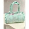 2024 Summer Mint Green Bowknot Casual Tote Bag - Lightweight & Versatile with Large Capacity
