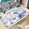 Kawaii Anime Girl Desk Mat Genshin Impact Game Mouse Pad Pretty Kamisato Ayaka Mousepad Laptop Gaming Non-slip Mousepad Mice Rug