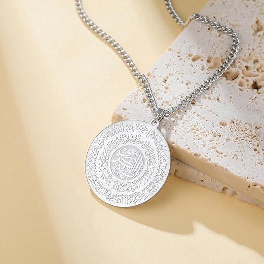 Herren Mode Retro Arabischer Stil Runder Anhänger Hip Hop Stahl Schmuck