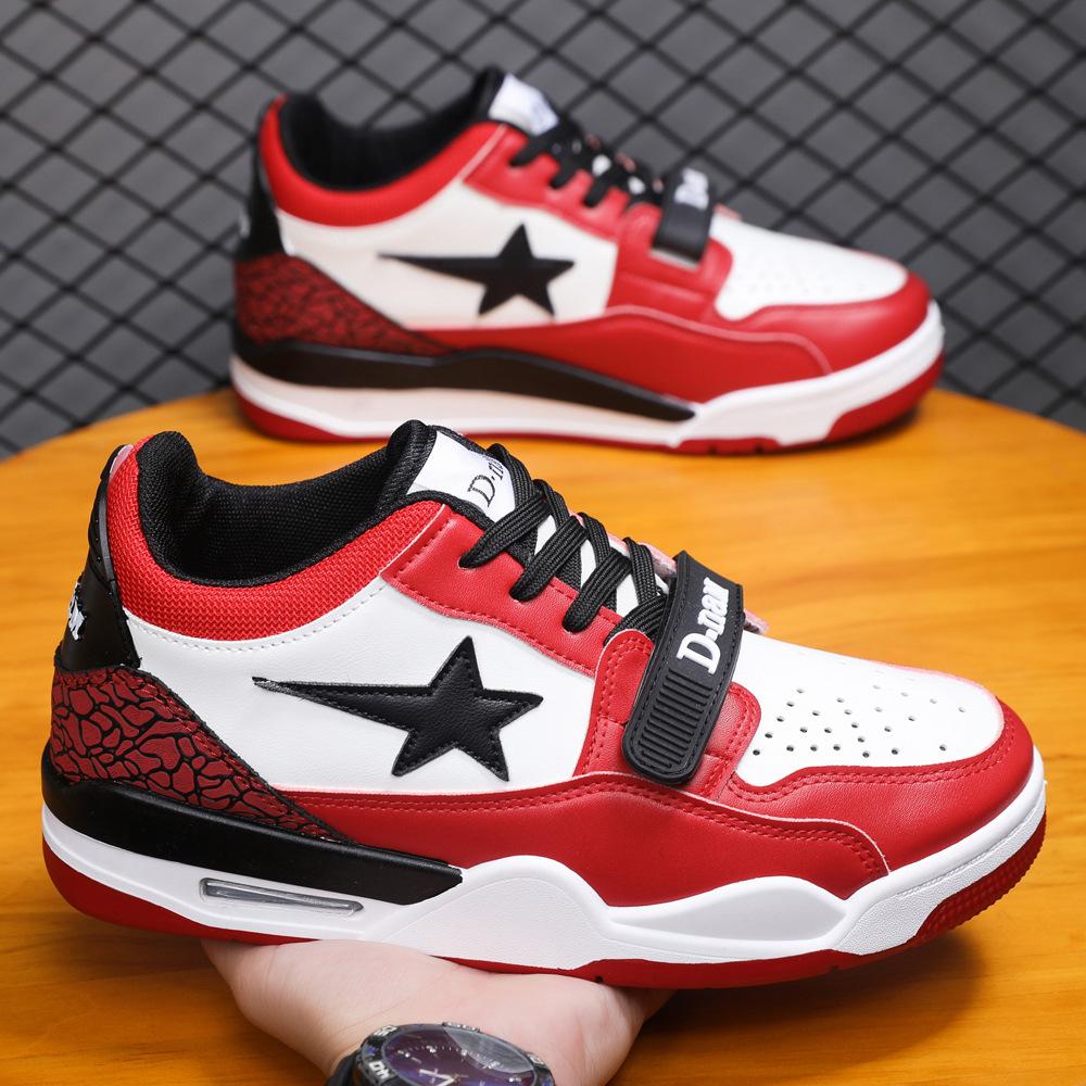 Spring men's shoes new leather surface breathable platform casual men's shoes fashion basketball shoes