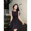 Temperament Slim-fitting Sleeveless Vest Dress Women's Clothing Summer Thin Versatile Short Skirt Small Waist A-shaped Skirt