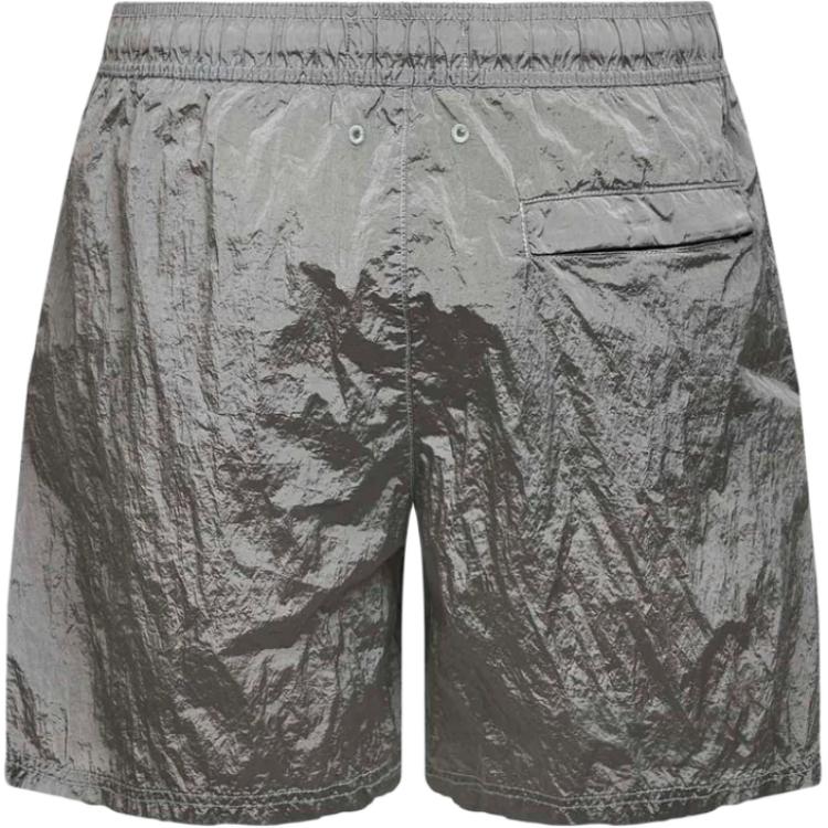 STONE ISLAND Ss26 Shiny Solid Color Elastic Waist Square Swim Shorts Men Swimwear L1S15B100004S0043V0061