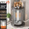 Rotating Kitchen Knife & Utensil Holder - Multifunctional Storage Rack for Knives, Spatulas, Spoons, and Chopsticks.