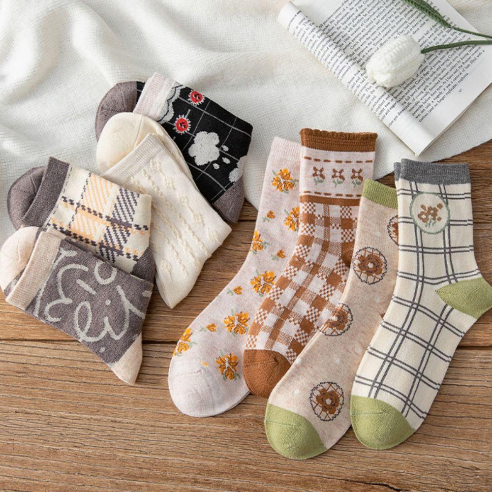 

Корейский стиль женские зимние носки Harajuku средние носки-трубы дышащие повседневные носки для отдыха на открытом воздухе