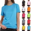 Ladies' Casual Solid Color Sports Quick Drying Clothes Fitness Short Sleeved T-shirt