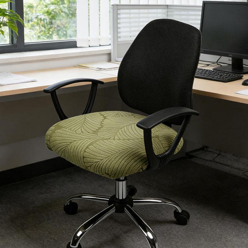 Stretch Chair Cover for Office Computer Seat Universal Elastic Split Protector Washable Washable Seat Decor