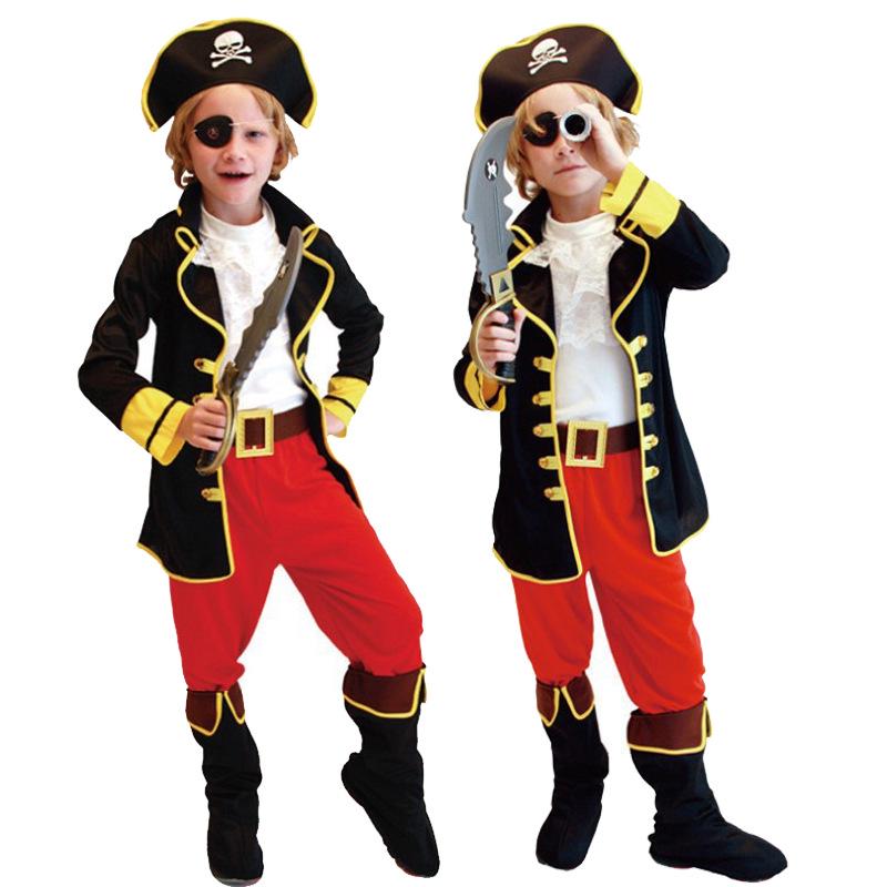 Children’s Caribbean Pirate Captain Costume for Role-Playing & Parties
