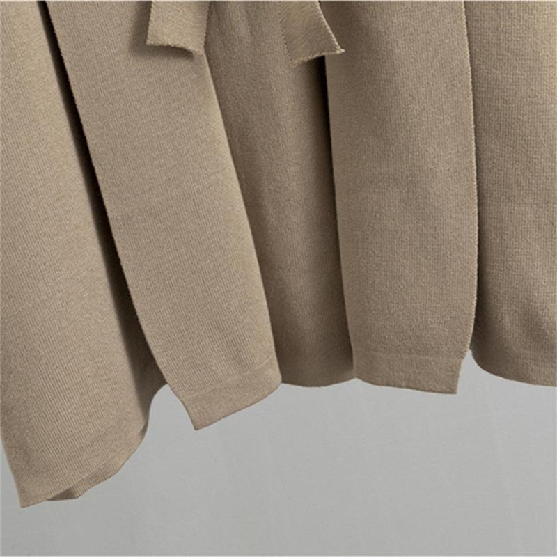 Costum de Toamnă pentru Femei, Larg, Casual, de Modă, Jachetă Cardigan Tricotată, Maiou, Pantaloni cu Picior Larg, Set din Trei Piese