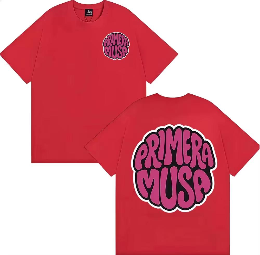 Rapper Omar Courtz pure cotton Unisexs shirt oversized Primera Musa Album graphics summer Womens Y2k Harajuku Streetwear Tshirt