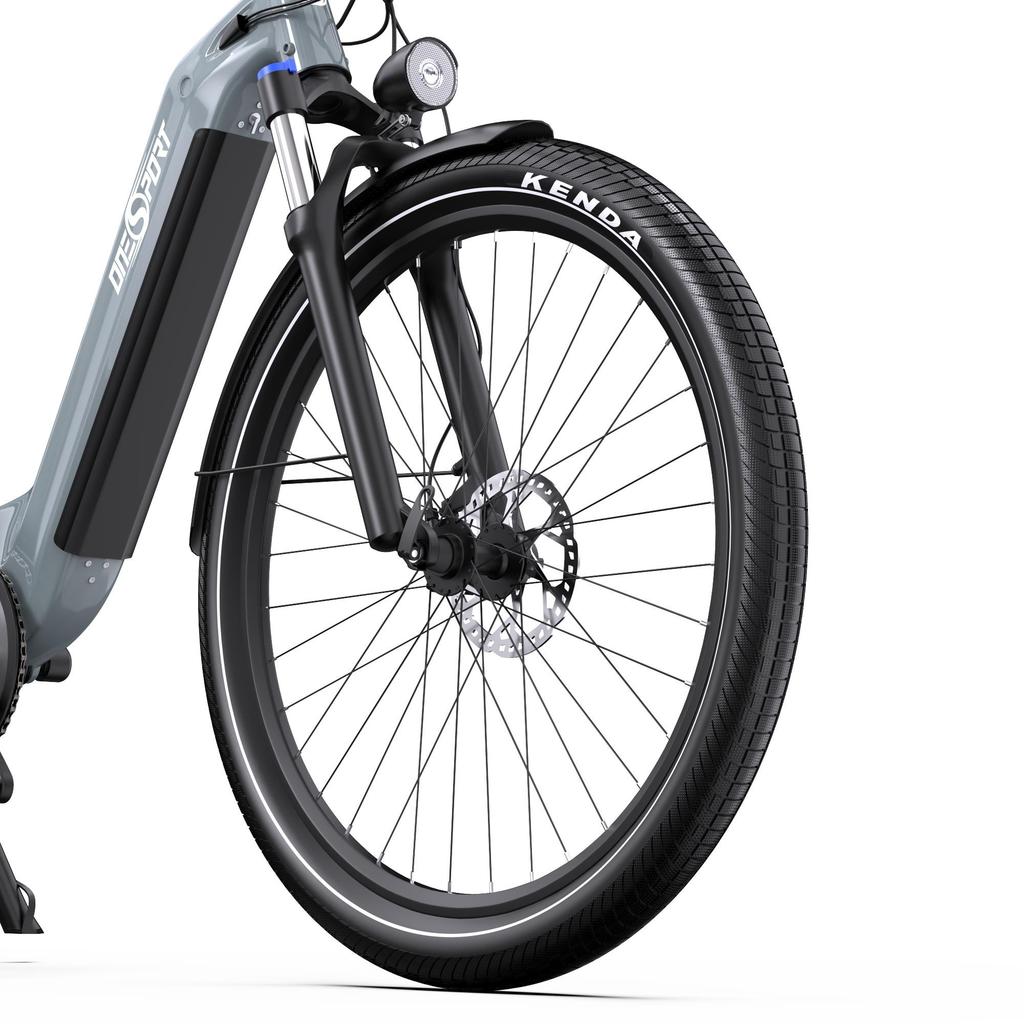 ONESPORT OT05 City Electric Bike 250W Motor 36V 18.2Ah Battery 27.5 Inch Tire - Grey
