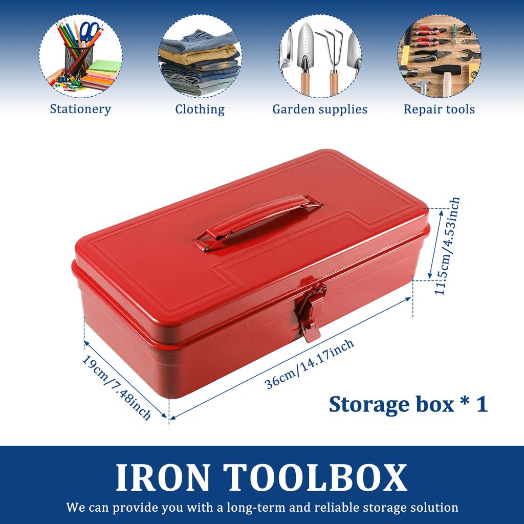 Iron Carrying Case Tool Box Hardware Tool Box Organizer Multifunctional Metal Tool Box Electrician Carpenter Workshop Suitcase