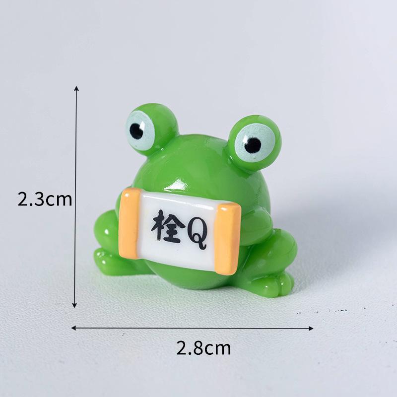 Micro Landscape Cute Relief Mood Small Frog Doll Resin Crafts Car Desktop Decoration Pieces