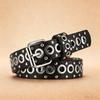 Metal Waist Belt for Women, Hollowed Out Non Perforated Belt Accessory, High-end Feel, Needle Buckle, Rivet Belt