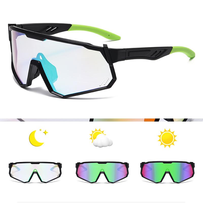 Day Night Cycling Glasses Photosensitive Color Changing Outdoor Sports Sunglasses Adult Men's Women's Windproof Goggles Cross