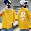 Best-selling 100% cotton children's short-sleeved T-shirt. Medium and small size. Breathable top for children.