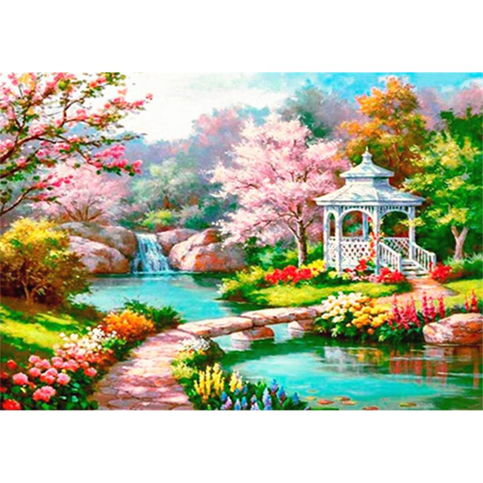 5D DIY Coastal Landscape Diamond Painting Rhinestone Picture Full Diamond Embroidery Gift Mosaic Decoration Cross Stitch Kit